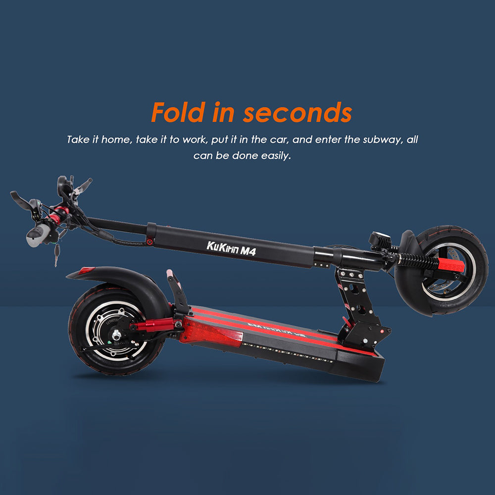 KuKirin M4 Electric Scooter with Seat 10" Tires 500W Motor 48V 12.5Ah Battery