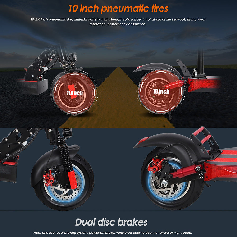 KuKirin M4 Electric Scooter with Seat 10" Tires 500W Motor 48V 12.5Ah Battery