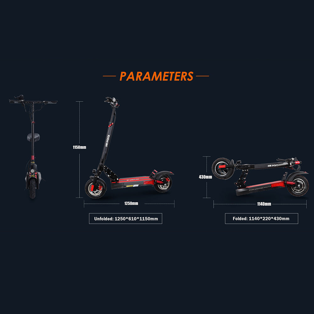 KuKirin M4 Electric Scooter with Seat 10" Tires 500W Motor 48V 12.5Ah Battery