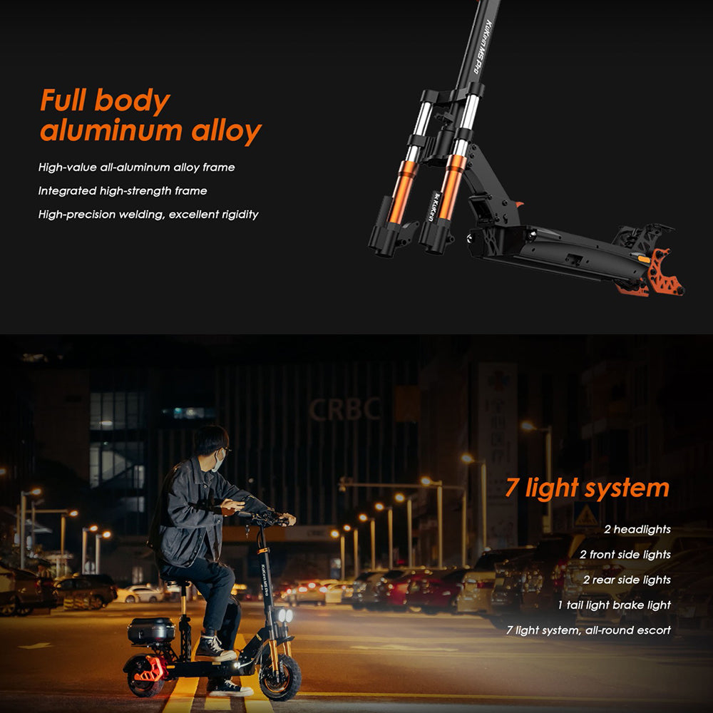 KuKirin M5 Pro Electric Scooter with Seat 1000W Motor 48V 20Ah Battery