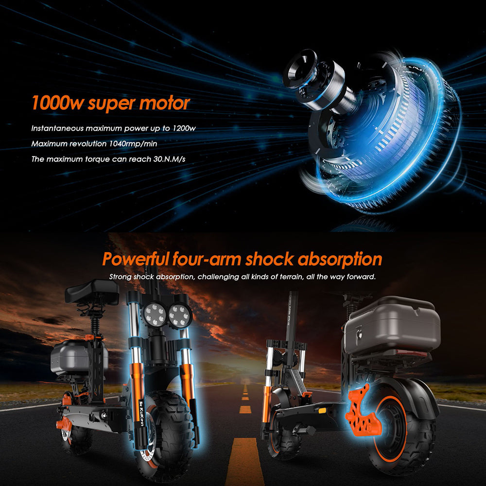 KuKirin M5 Pro Electric Scooter with Seat 1000W Motor 48V 20Ah Battery