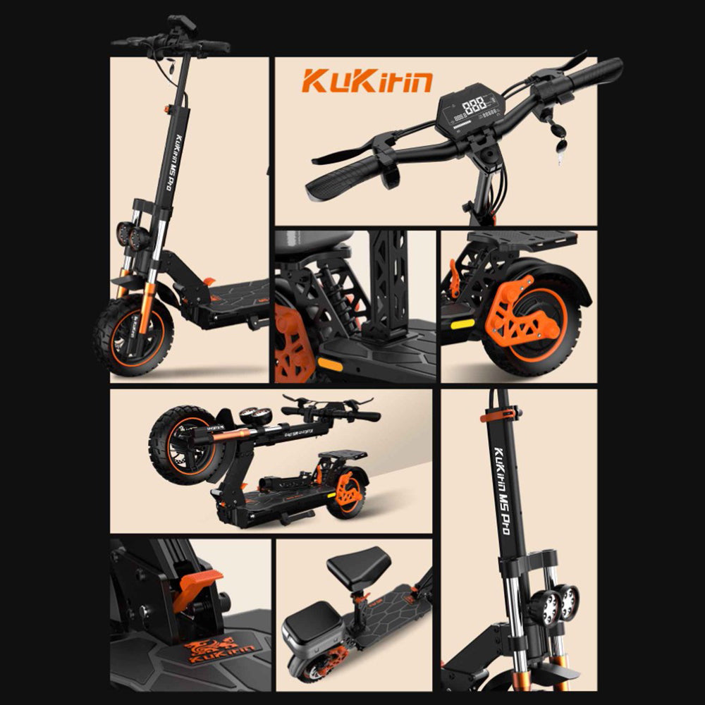 KuKirin M5 Pro Electric Scooter with Seat 1000W Motor 48V 20Ah Battery