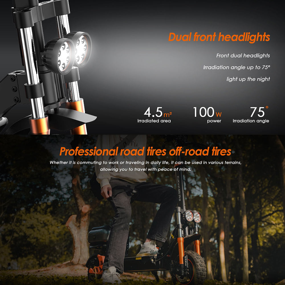 KuKirin M5 Pro Electric Scooter with Seat 1000W Motor 48V 20Ah Battery