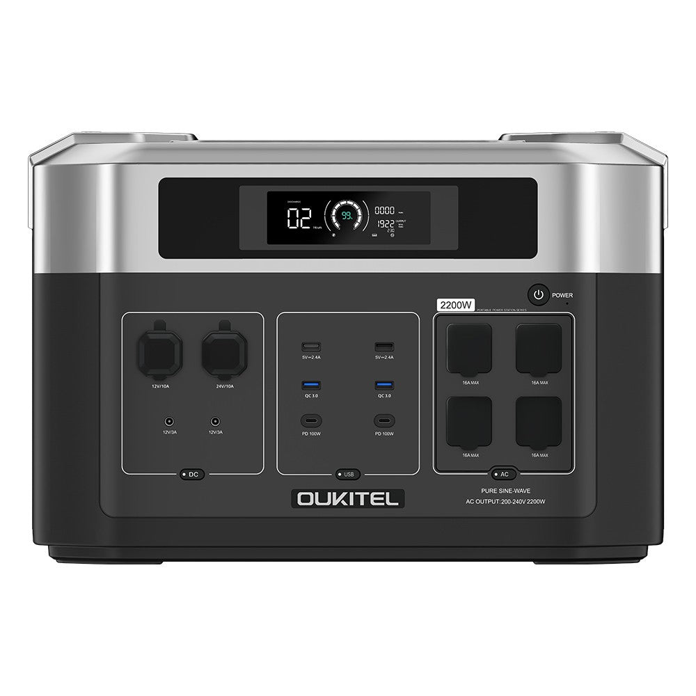 Estación de energía portátil OUKITEL BP2000 + paneles solares plegables PV400 de 400 W