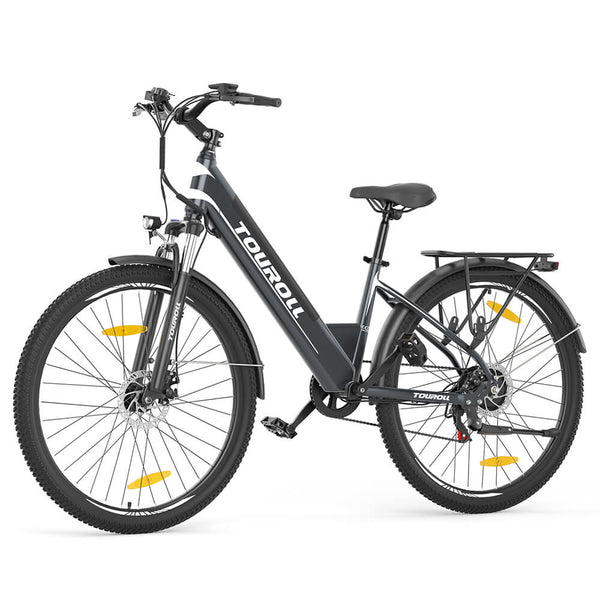 Bicicleta eléctrica de trekking Touroll J1 ST de 27,5", motor de 250 W y batería de 36 V y 15,6 Ah