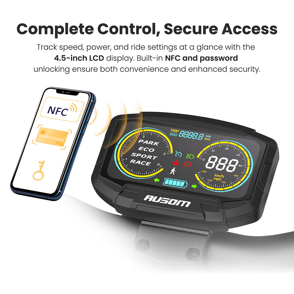 Ausom L1 Elektroroller, einzelner 800-W-Motor, 10-Zoll-Reifen, 48-V-15,6-Ah-Akku