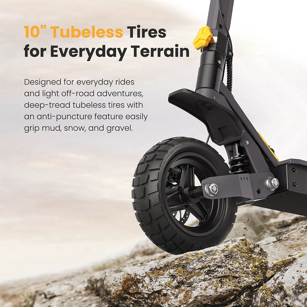 Ausom L1 Elektroroller, einzelner 800-W-Motor, 10-Zoll-Reifen, 48-V-15,6-Ah-Akku