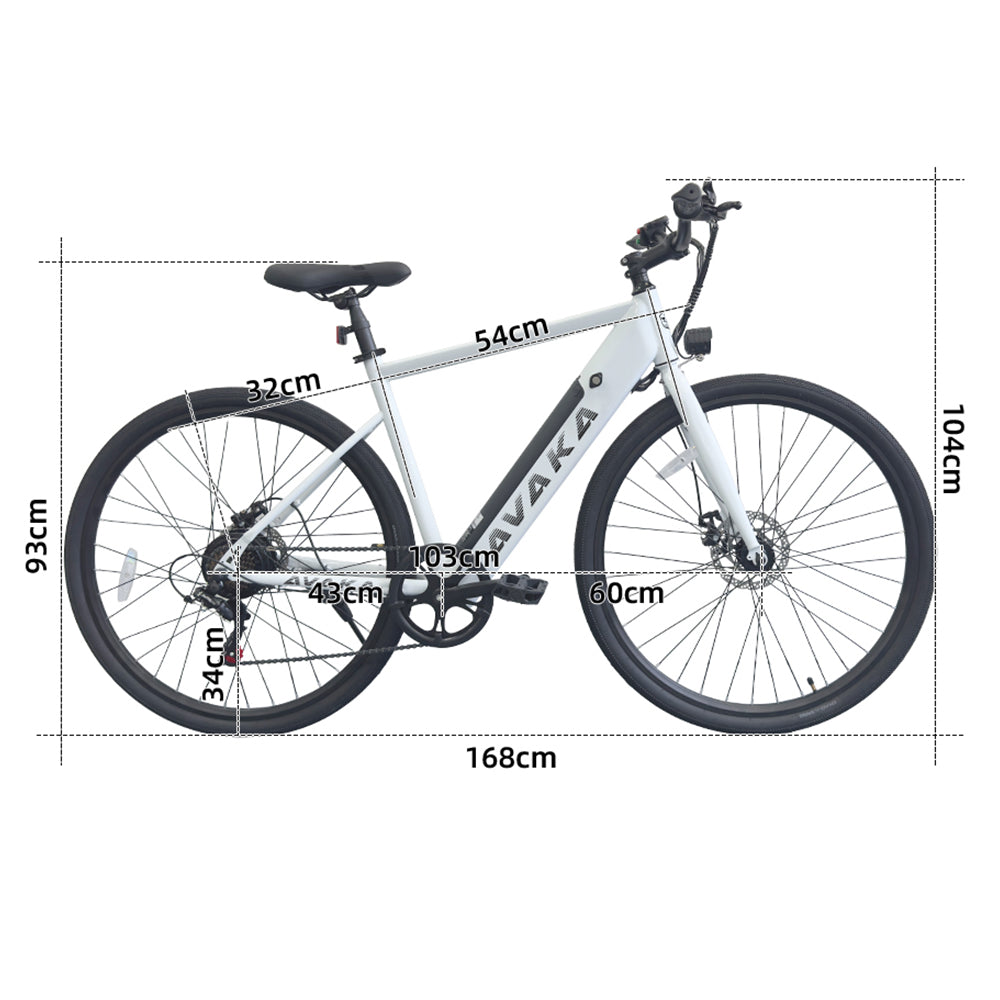 AVAKA R1 Electric Bike 27.5" Tires 250W Motor 36V 7.8Ah Battery