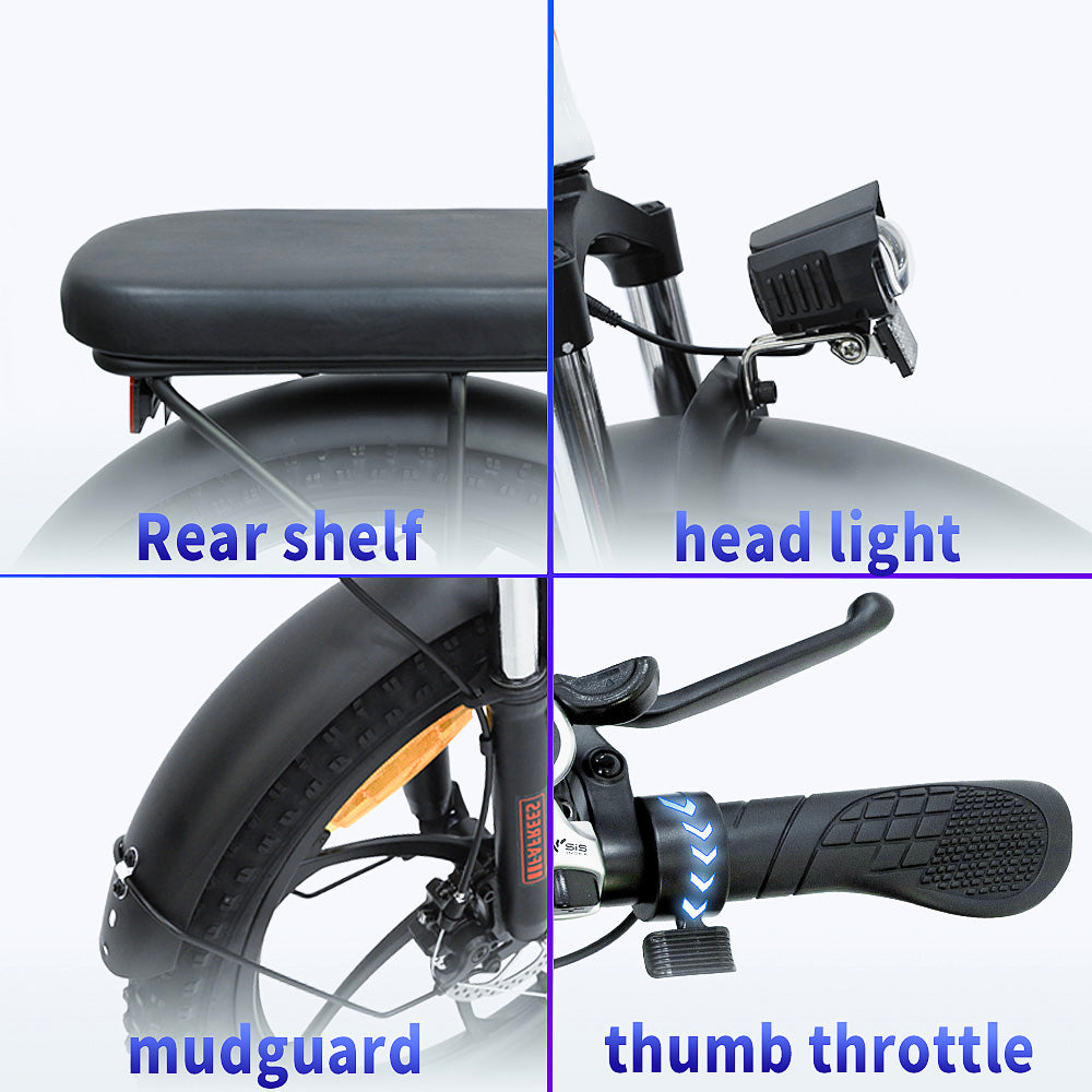 Bicicleta eléctrica urbana Fafrees F20, neumáticos de 20", motor de 250 W, batería de 36 V y 15 Ah