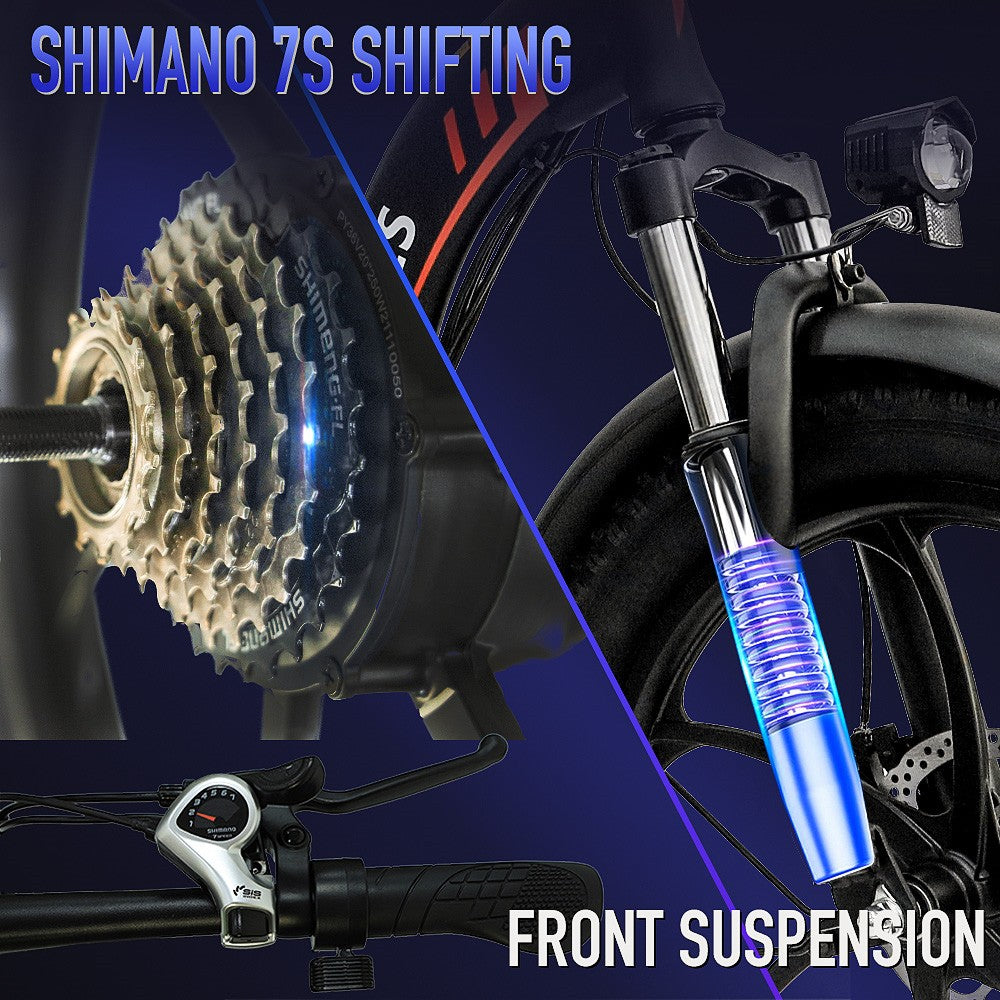 Bicicleta eléctrica urbana Fafrees F20, neumáticos de 20", motor de 250 W, batería de 36 V y 15 Ah