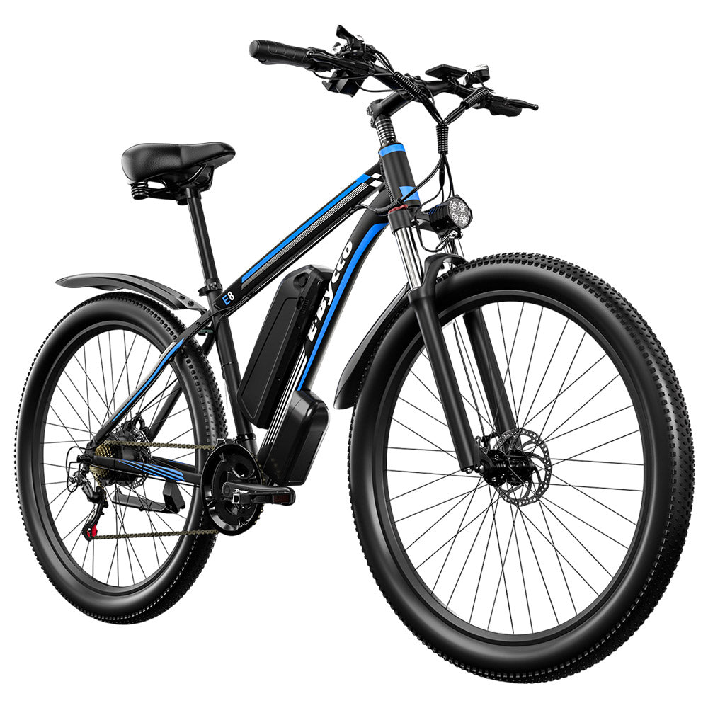 Bicicleta eléctrica de montaña E·Bycco E8, neumáticos de 29", motor de 750 W, batería de 48 V y 17,5 Ah