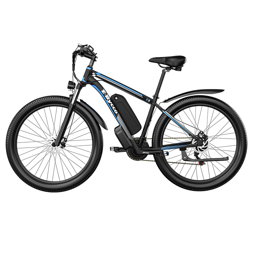 Bicicleta eléctrica de montaña E·Bycco E8, neumáticos de 29", motor de 750 W, batería de 48 V y 17,5 Ah
