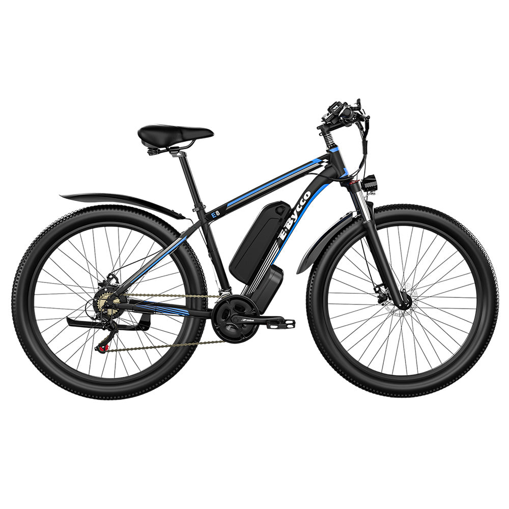 Bicicleta eléctrica de montaña E·Bycco E8, neumáticos de 29", motor de 750 W, batería de 48 V y 17,5 Ah