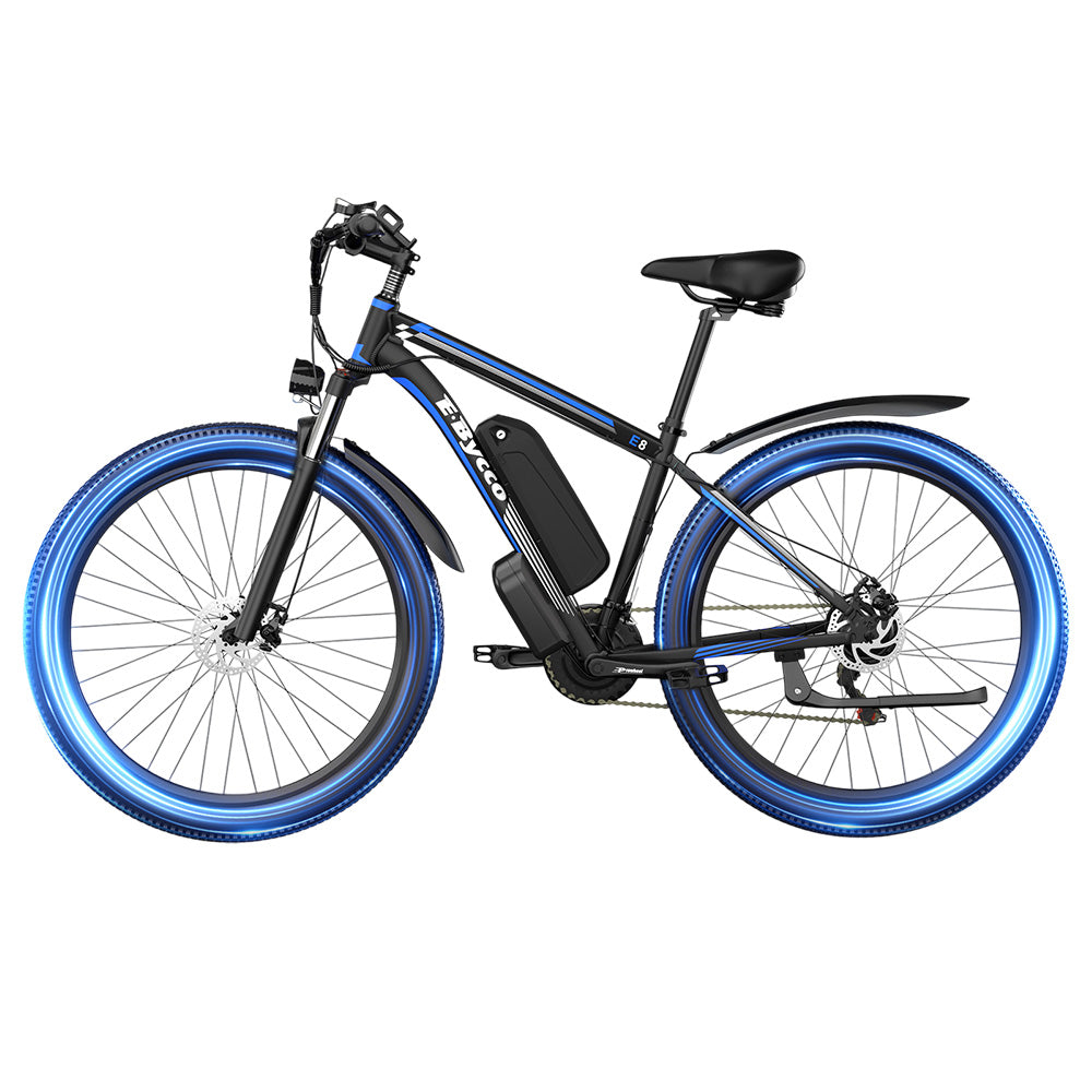 Bicicleta eléctrica de montaña E·Bycco E8, neumáticos de 29", motor de 750 W, batería de 48 V y 17,5 Ah