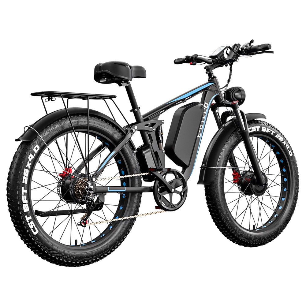 E·Bycco EB7 Pro Electric Bike 26" Tires Dual 1000W Motors 52V 23Ah Battery
