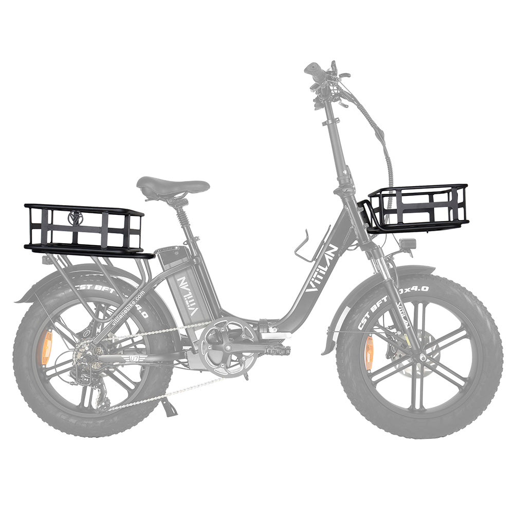 Portaequipajes delantero y trasero para bicicletas eléctricas Vitilan U3 y U7