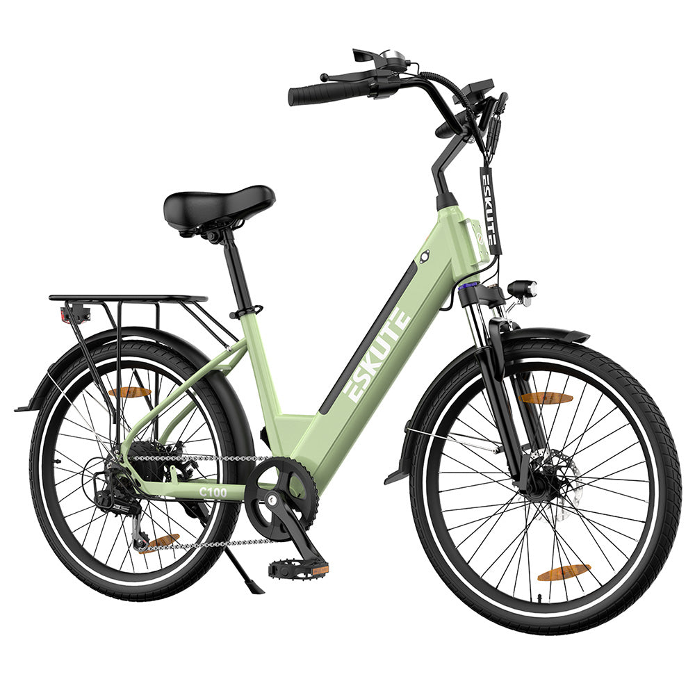 Bicicleta eléctrica ESKUTE C100, neumáticos de 26", motor de 250 W, batería de 36 V y 10,4 Ah