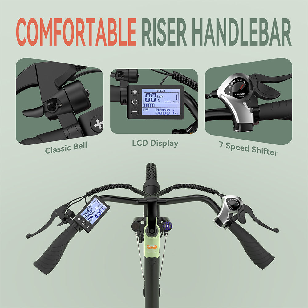 Bicicleta eléctrica ESKUTE C100, neumáticos de 26", motor de 250 W, batería de 36 V y 10,4 Ah