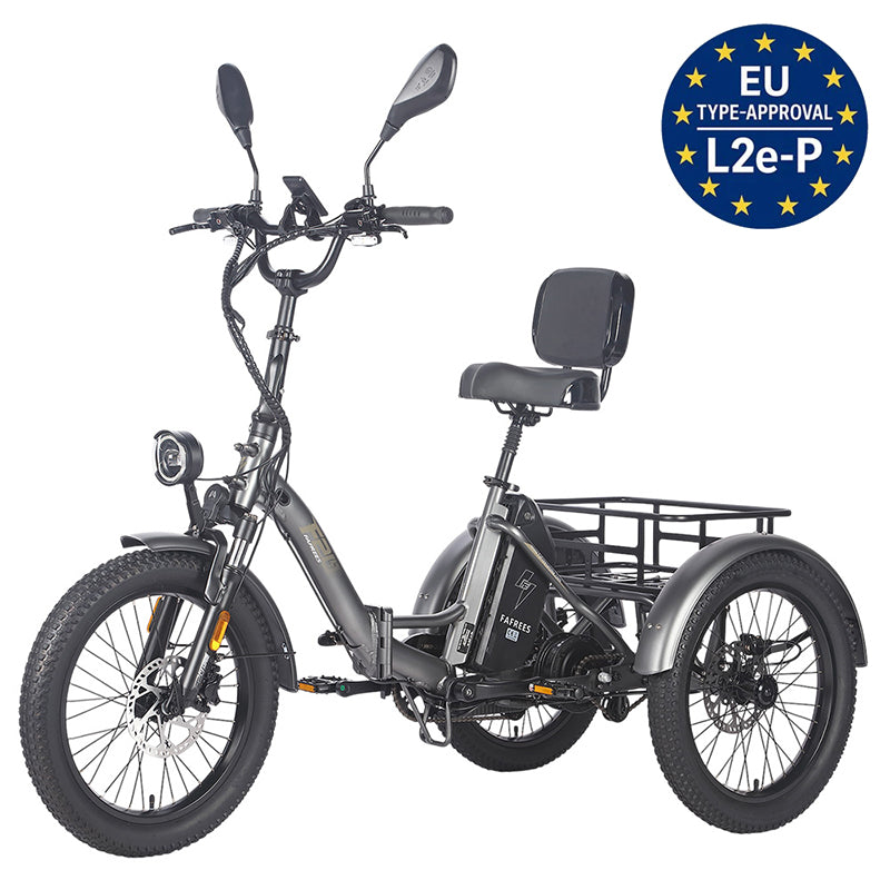 Fafrees F20 Mate Foldable Electric Tricycle 48V 23.45Ah Battery With L2e-P Certified