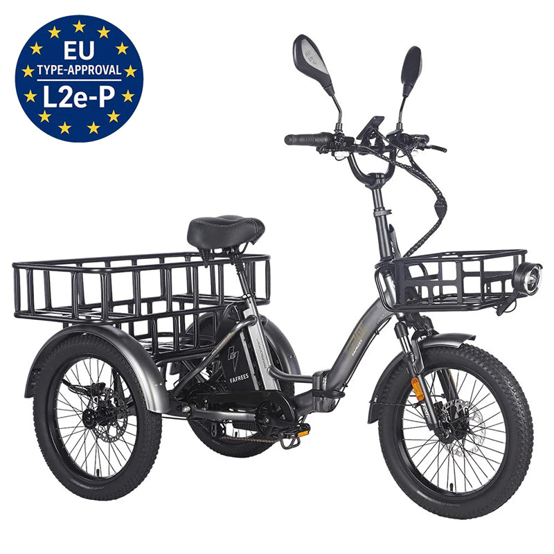 Fafrees F20 Mate Electric Cargo Tricycle 48V 21Ah Battery With L2e-P Certified
