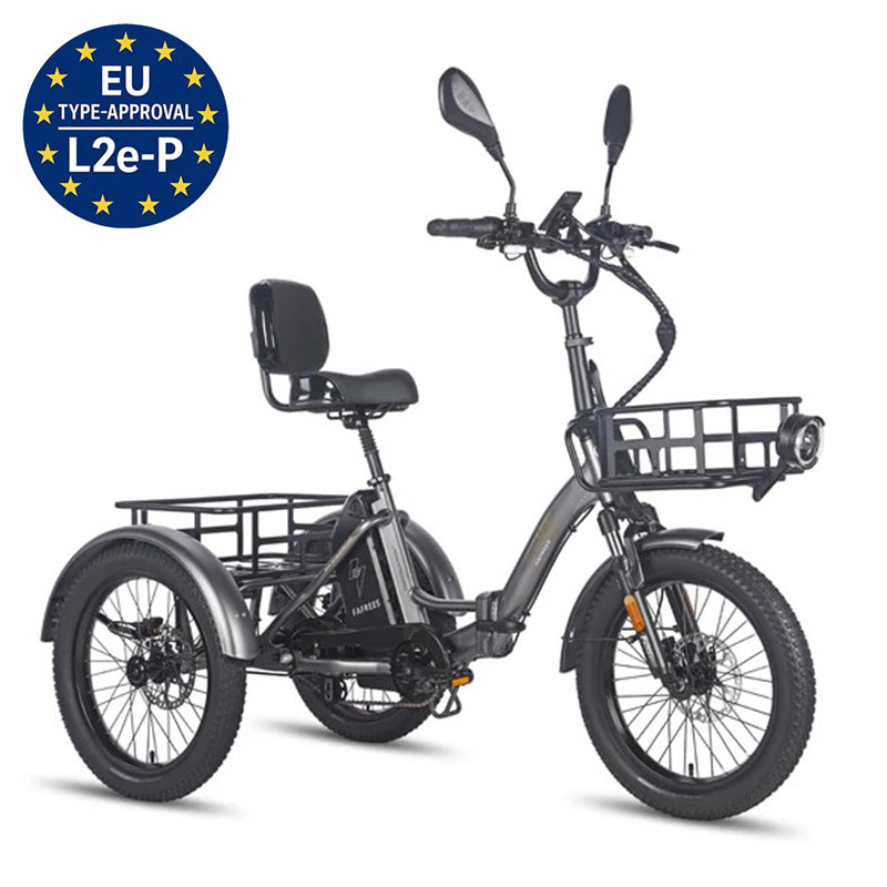 Fafrees F20 Mate Foldable Electric Tricycle 48V 23.45Ah Battery With L2e-P Certified