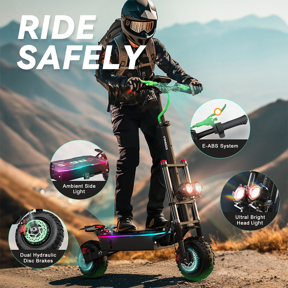 FEFNGQS GT8 Pro Electric Scooter 11" Tires Dual 2800W Motors 67.2V 38Ah Battery