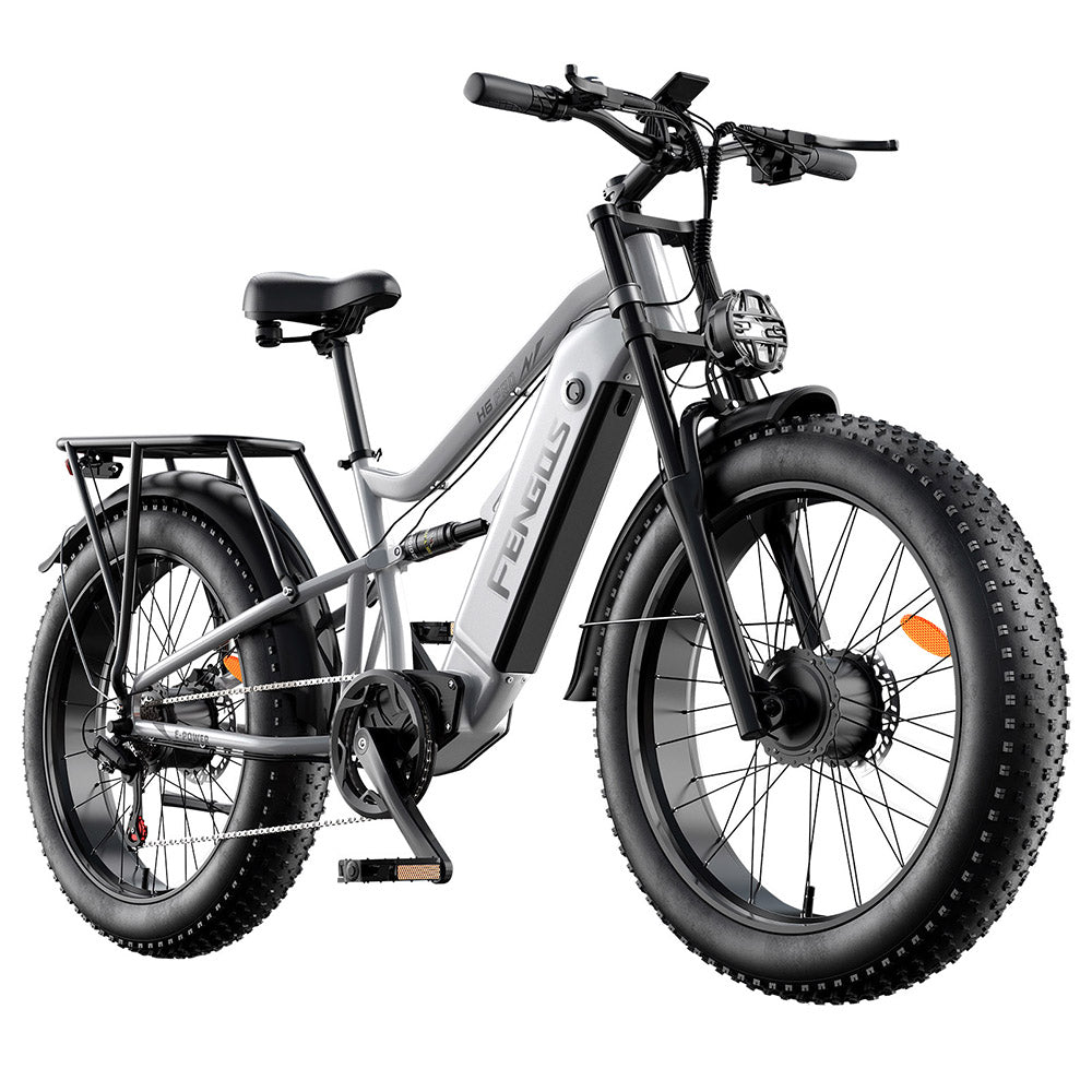 FENGQS H6 Pro Electric Bike 26" Tires Dual 1000W Motors 52V 20Ah Battery