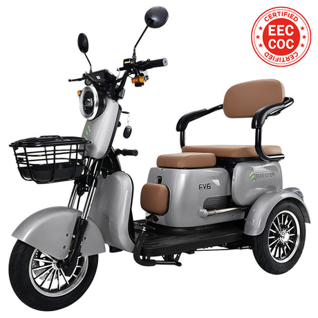 Triciclo eléctrico Freejoyer FV6 con motor de 1000 W y batería de 60 V y 20 Ah