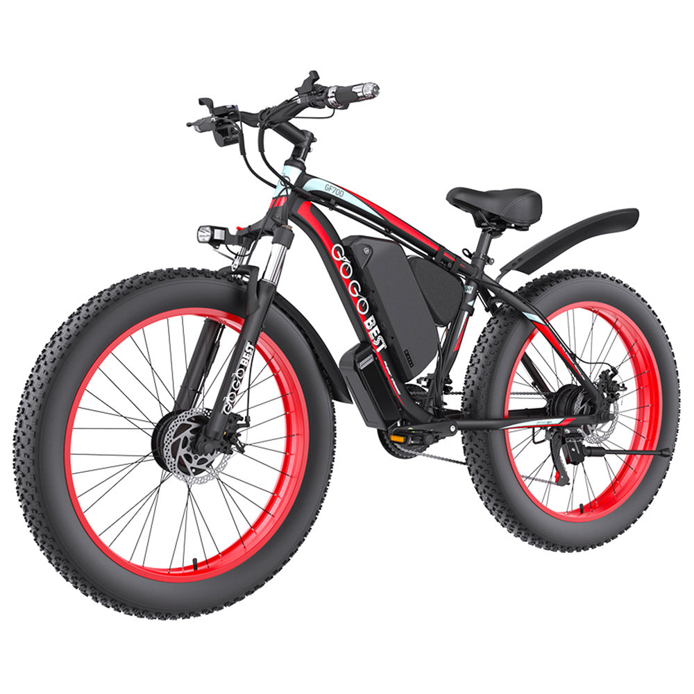 GOGOBEST GF700 Electric Bike 26" Tires Dual 500W Motors 48V 17.5Ah Battery