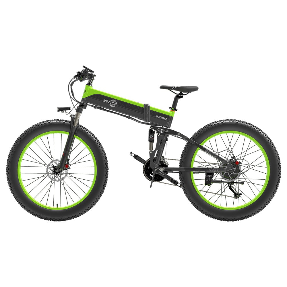 Bezior X1500 Electric Bike 26" Tires 1500W Motor 48V 12.8Ah Battery