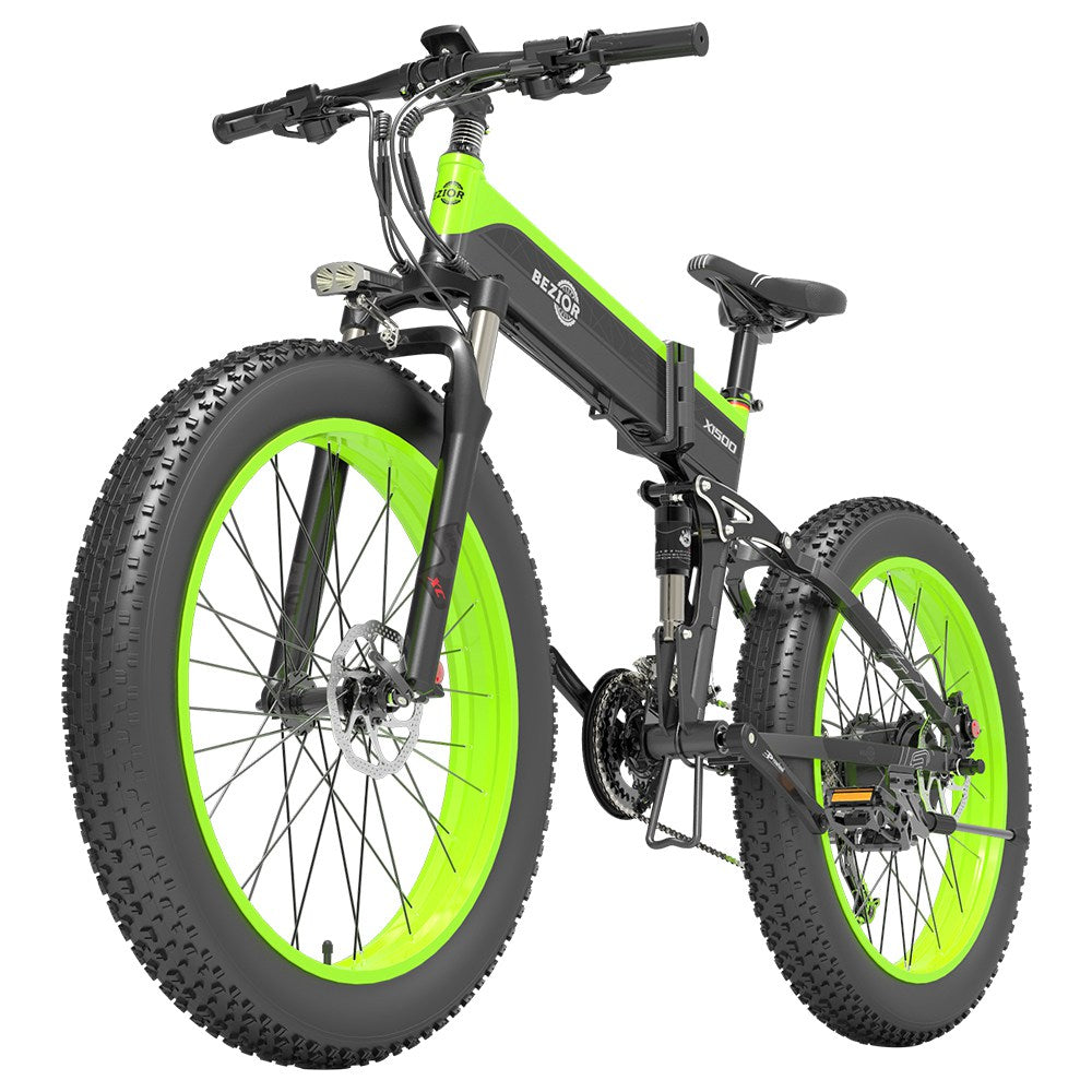 Bezior X1500 Electric Bike 26" Tires 1500W Motor 48V 12.8Ah Battery