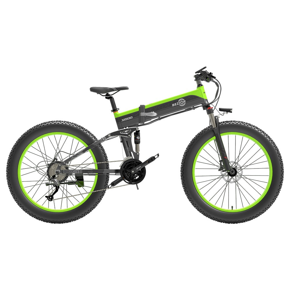 Bezior X1500 Electric Bike 26" Tires 1500W Motor 48V 12.8Ah Battery