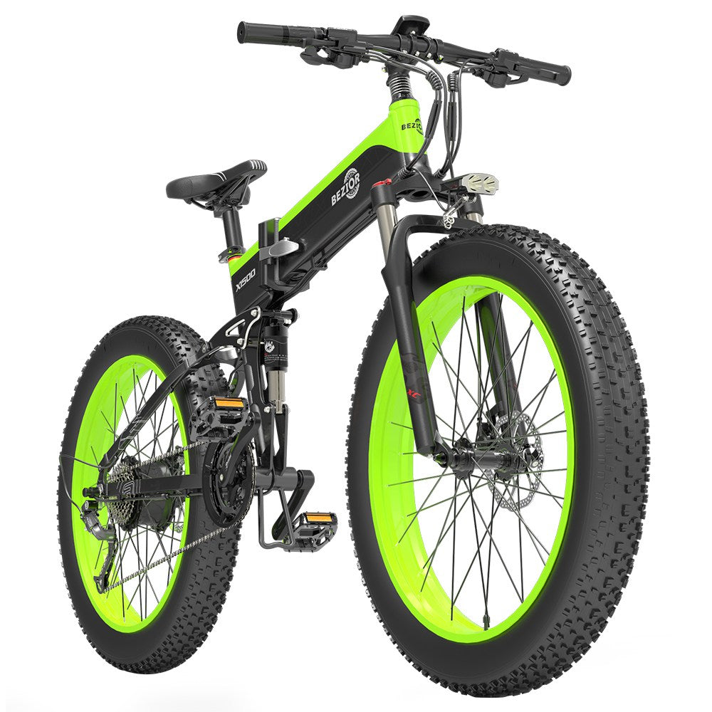 Bezior X1500 Electric Bike 26" Tires 1500W Motor 48V 12.8Ah Battery