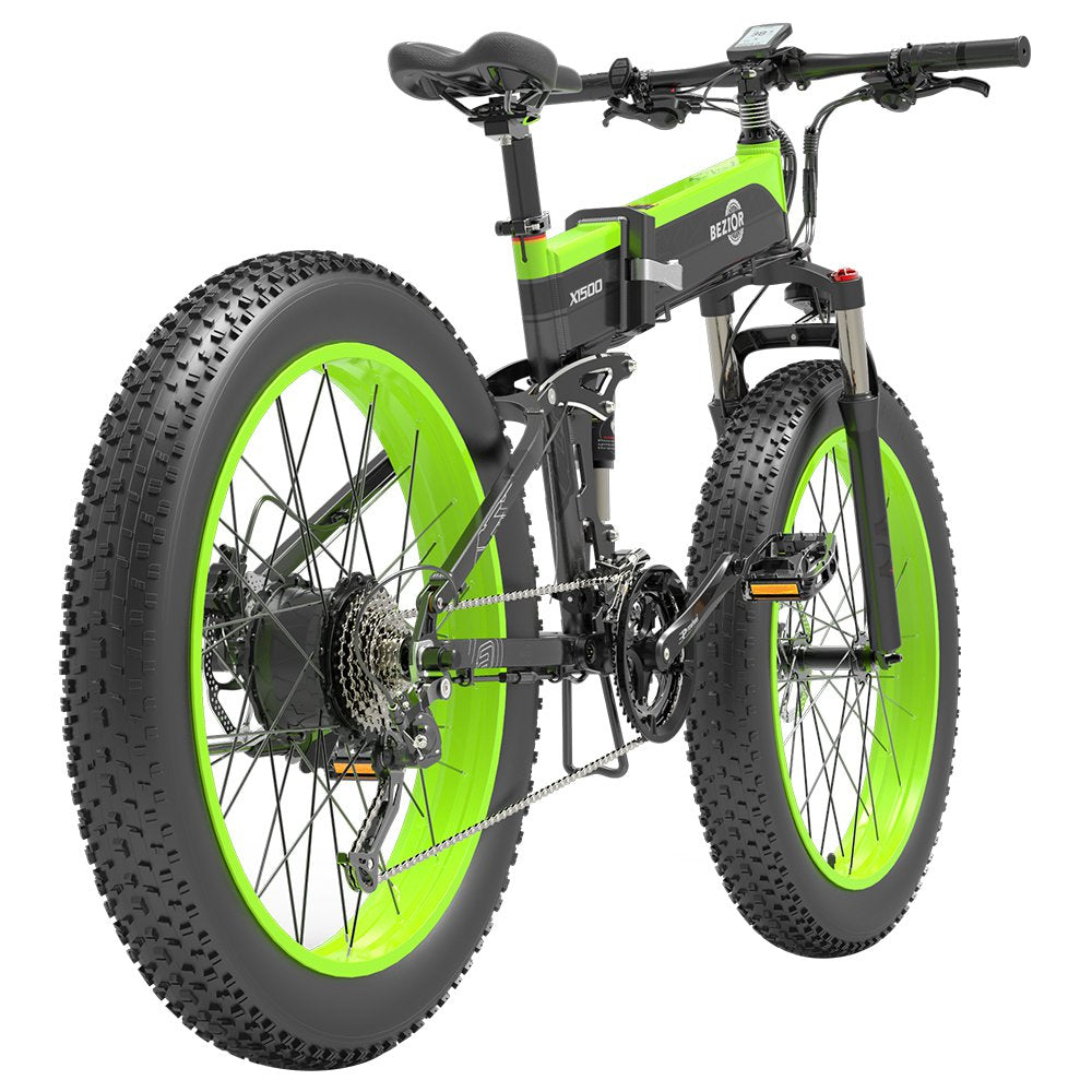 Bezior X1500 Electric Bike 26" Tires 1500W Motor 48V 12.8Ah Battery