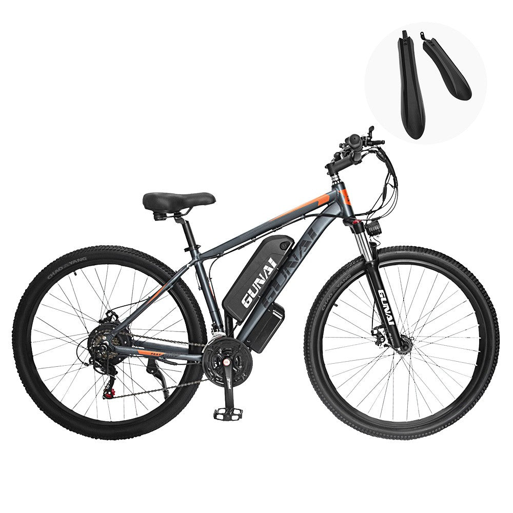 Bicicleta de montaña eléctrica GUNAI GN29, neumáticos de 29", motor de 750 W, batería de 48 V y 15 Ah