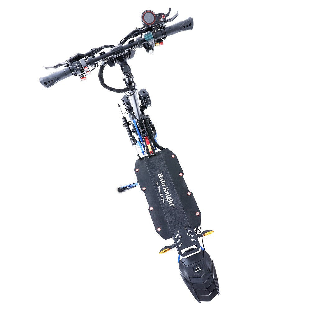 Patinete eléctrico Halo Knight T108 Pro, neumáticos de 11", motores duales de 3000 W, batería de 60 V y 38,4 Ah