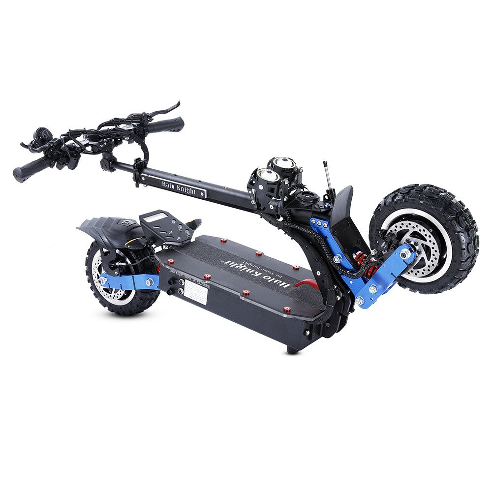 Patinete eléctrico Halo Knight T108 Pro, neumáticos de 11", motores duales de 3000 W, batería de 60 V y 38,4 Ah