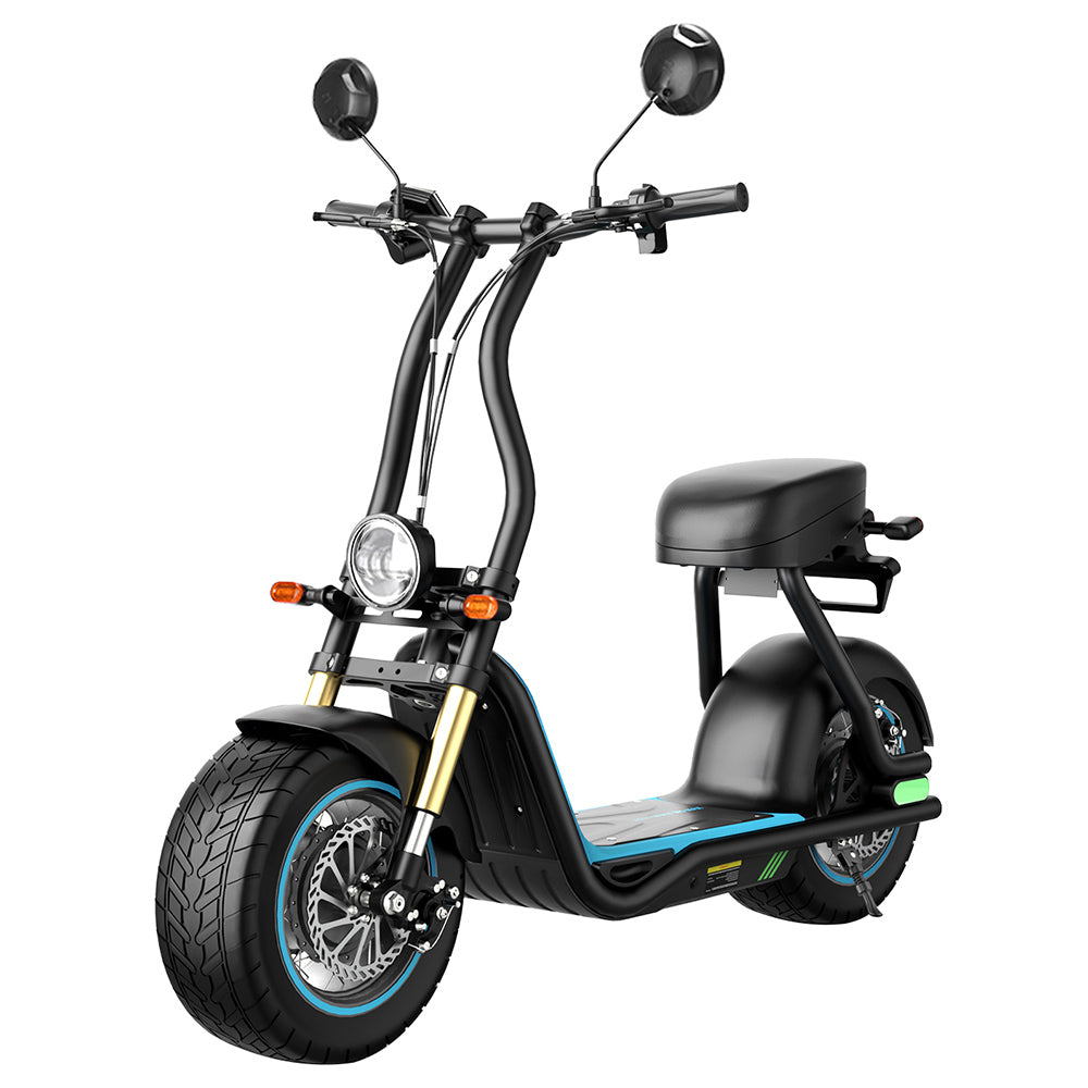 Honey Whale M5 Max Electric Scooter with Seat 14" Tires 1000W 48V 13Ah Battery
