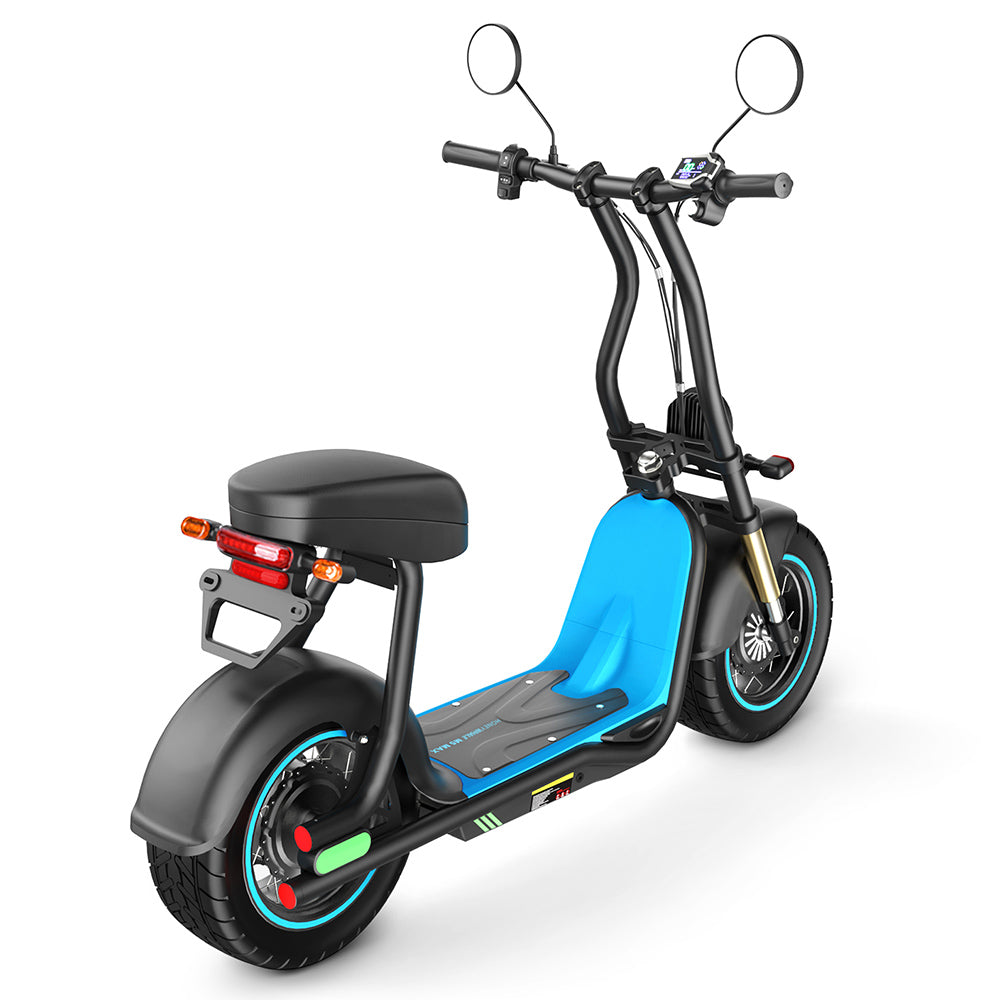 Honey Whale M5 Max Electric Scooter with Seat 14" Tires 1000W 48V 13Ah Battery