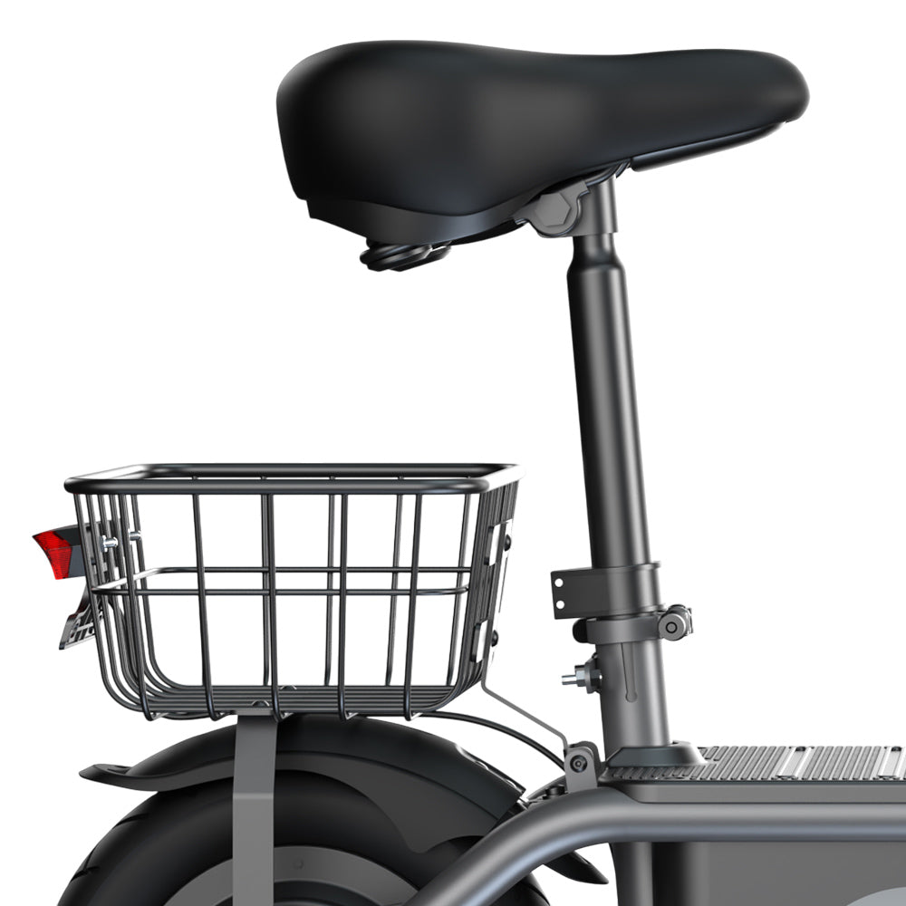 Patinete eléctrico iScooter F2 con cesta, neumáticos de 10", batería de 500 W, 36 V y 7,8 Ah