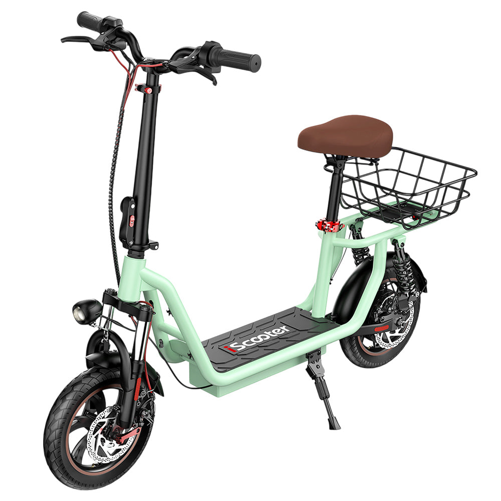 iScooter i12 Electric Scooter With Basket 12" Tires 500W 36V 7.5AH Battery