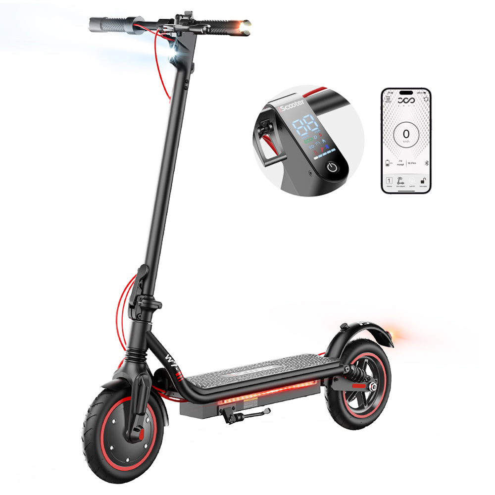 Patinete eléctrico iScooter W7, neumáticos de 8,5", motor de 350 W, batería de 42 V y 7,8 Ah