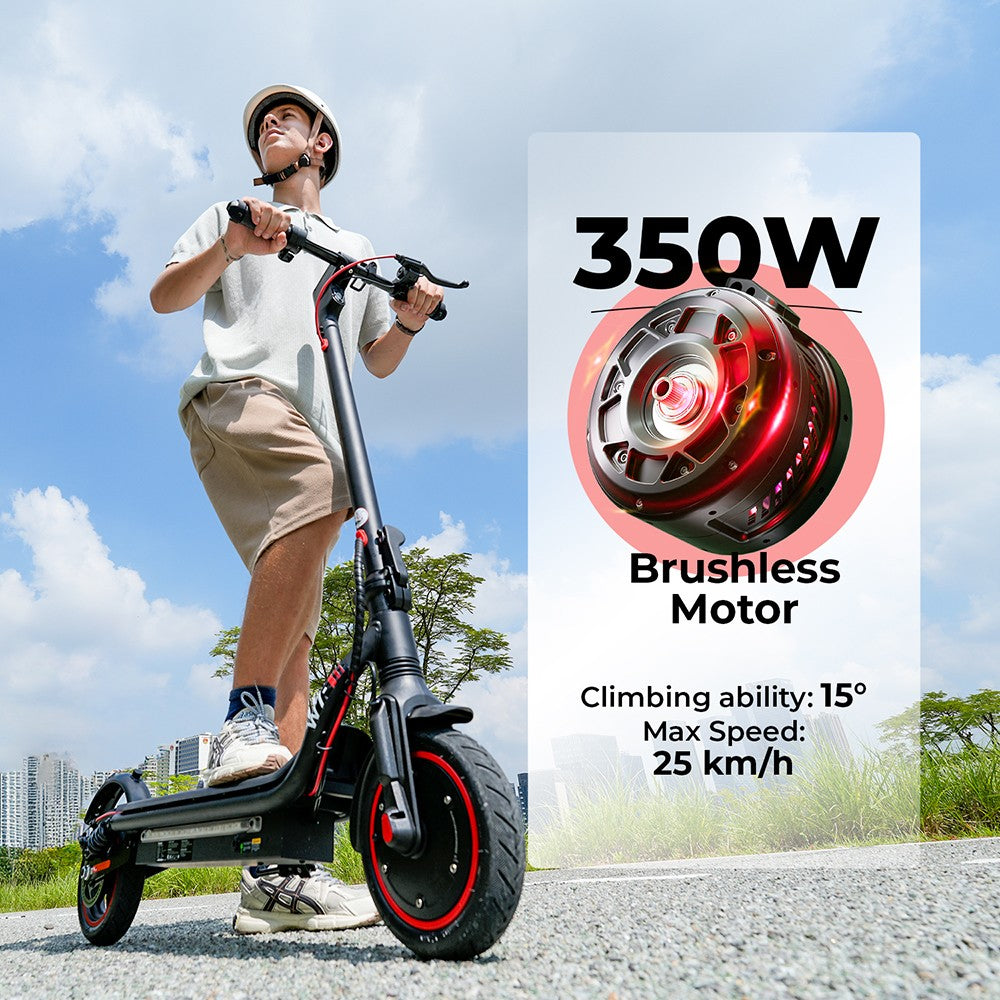 Patinete eléctrico iScooter W7, neumáticos de 8,5", motor de 350 W, batería de 42 V y 7,8 Ah