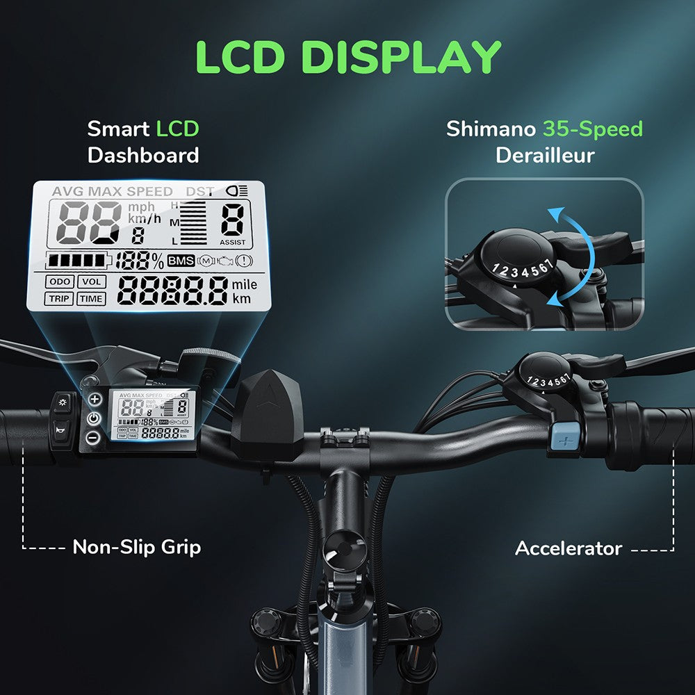 isinwheel M10 Elektrofahrrad 26" Reifen 250W Motor 36V 10,4Ah Batterie