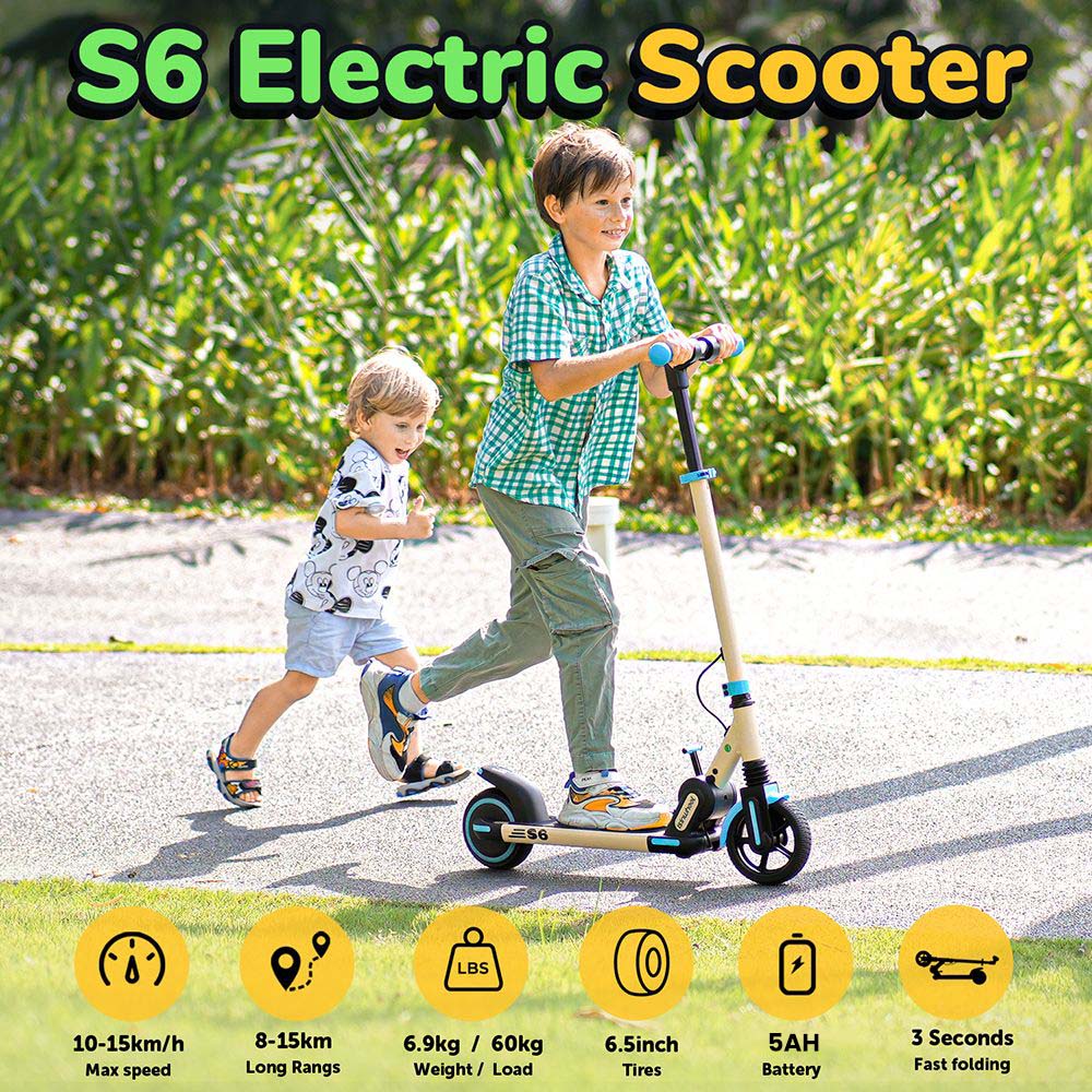 iSinwheel S6 Kids Folding Electric Scooter 6.5" Tires 150W Motor 21.6V 5Ah Battery