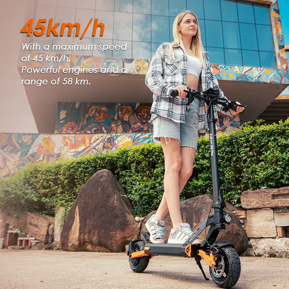 KuKirin G2 Pro Electric Scooter with Seat 9" Tires 600W 48V 15.6Ah Battery