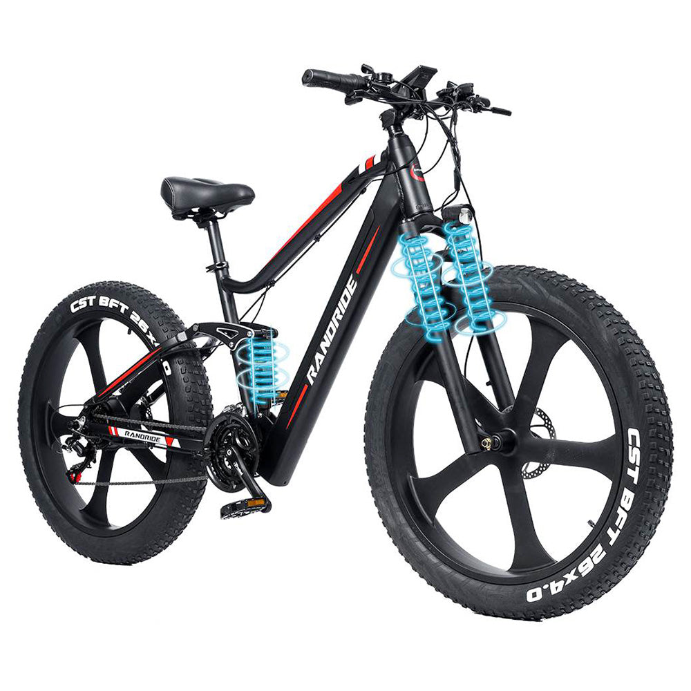 RANDRIDE YX90M Elektrisches Mountainbike 26" Reifen 1000W Motor 48V 13.6Ah Batterie