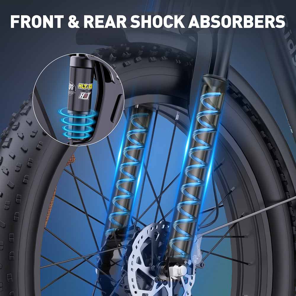 Ridstar E26 Pro Elektrisches Mountainbike 26" Reifen Dual 1000W Motoren 48V 23Ah Batterie