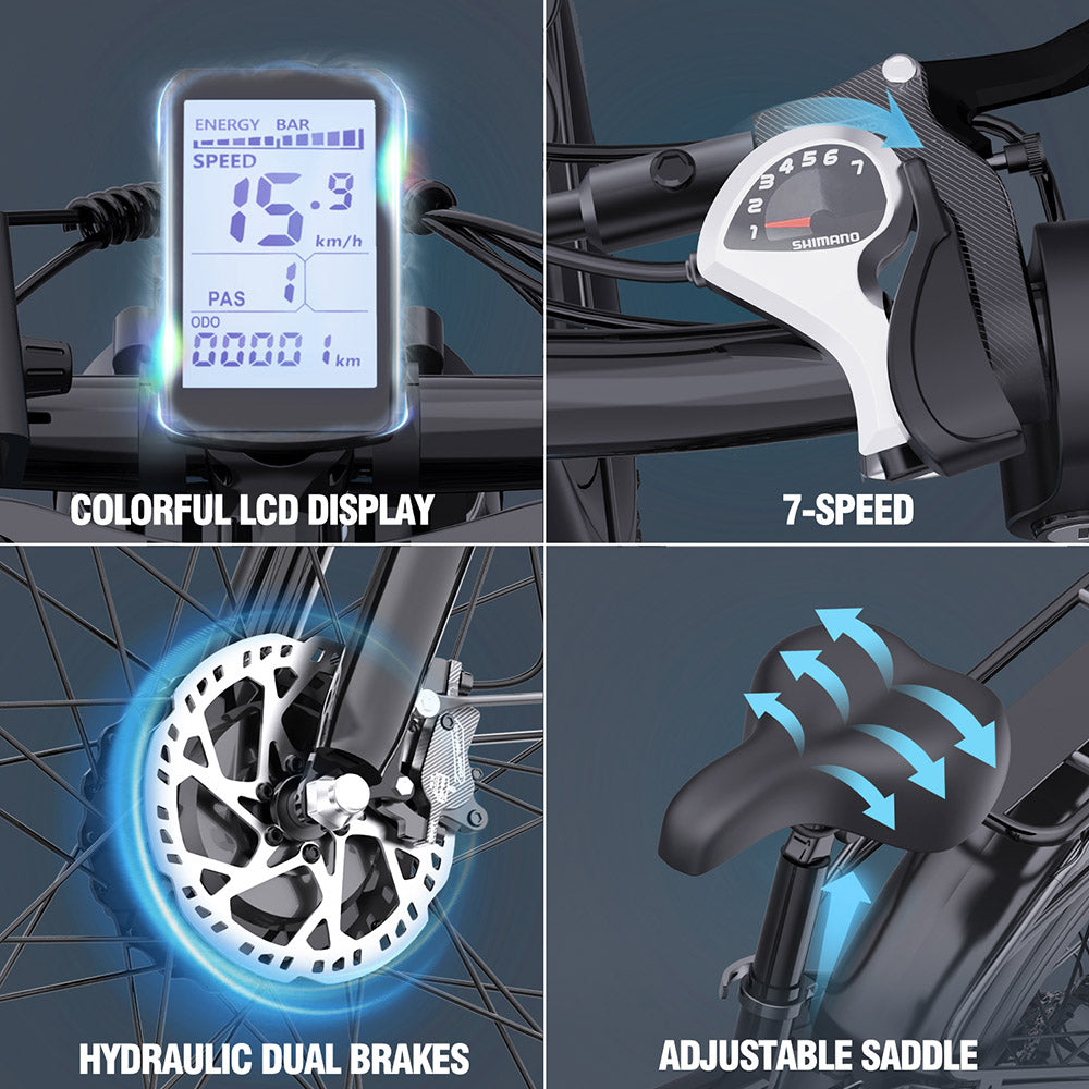 Ridstar E26 Pro Elektrisches Mountainbike 26" Reifen Dual 1000W Motoren 48V 23Ah Batterie