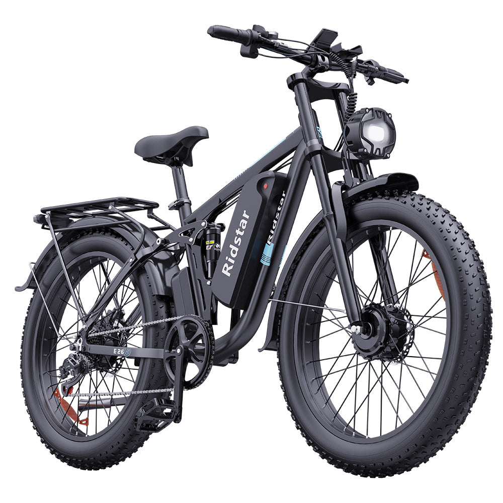 Ridstar E26 Pro Elektrisches Mountainbike 26" Reifen Dual 1000W Motoren 48V 23Ah Batterie